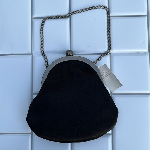 Ann Taylor Loft Evening Satin Black Beaded and Sequin bag - Picture 4 of 11